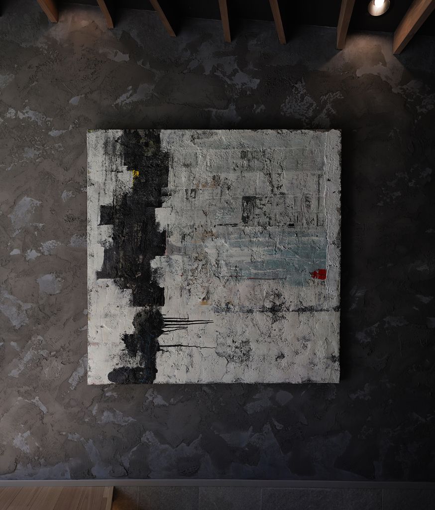 オフィス空間に飾られた原画作品